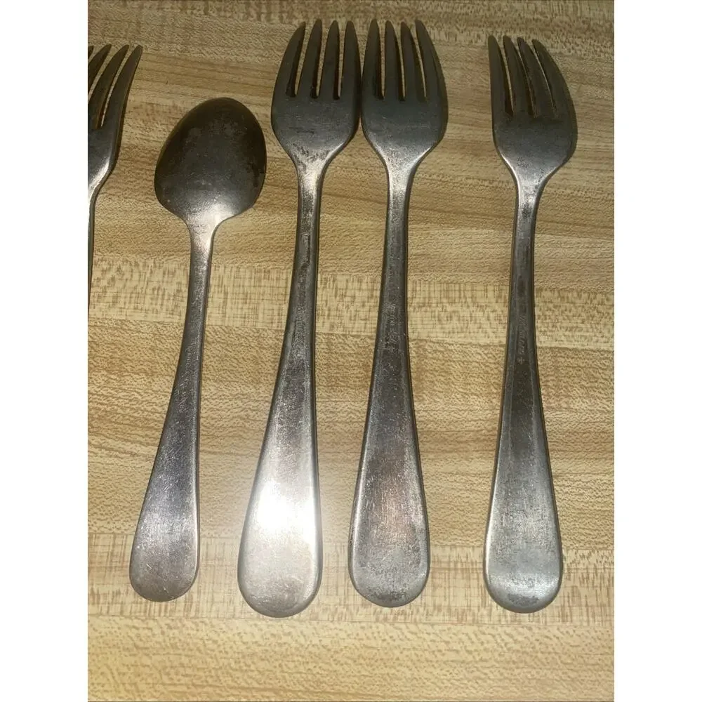 Set Of 7 Victor S. Co. A1 + Overlay Silverplate Forks & Spoon Act 1 Pattern